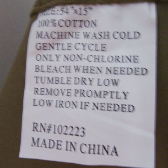 Curtain Valance with Beaded Trim Fringe Scalloped Olive Green 54 x 17.5 - Picture 12 of 16